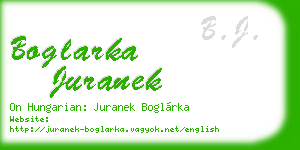boglarka juranek business card