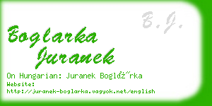 boglarka juranek business card
